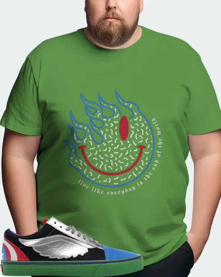 Vans Old Skool Sneaker Matching Leaf T-Shirt (Keep Smiling) - View 8