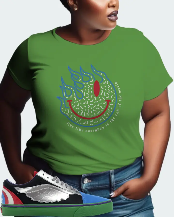 Vans Old Skool Sneaker Matching Leaf T-Shirt (Keep Smiling) - View 9