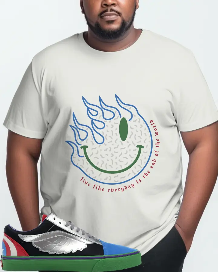 Vans Old Skool Sneaker Matching Ash T-Shirt (Keep Smiling) - View 10