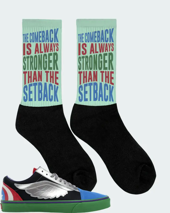 Vans Old Skool Sneaker Matching Mint Socks (The Comeback) - View 2