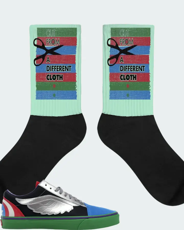 Vans Old Skool Sneaker Matching Mint Socks - Cut From a Different Cloth