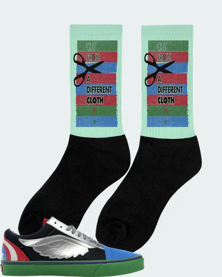 Vans Old Skool Sneaker Matching Mint Socks (Cut From a Different Cloth) - View 3