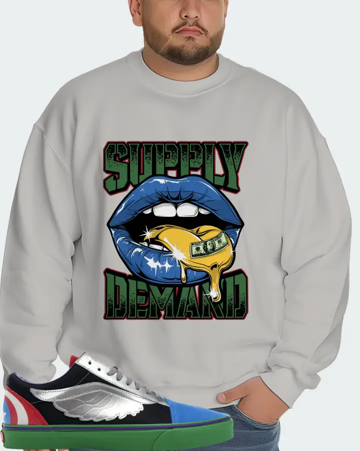 Vans Old Skool Sneaker Matching Grey Sweatshirt (Supply Demand) - View 6