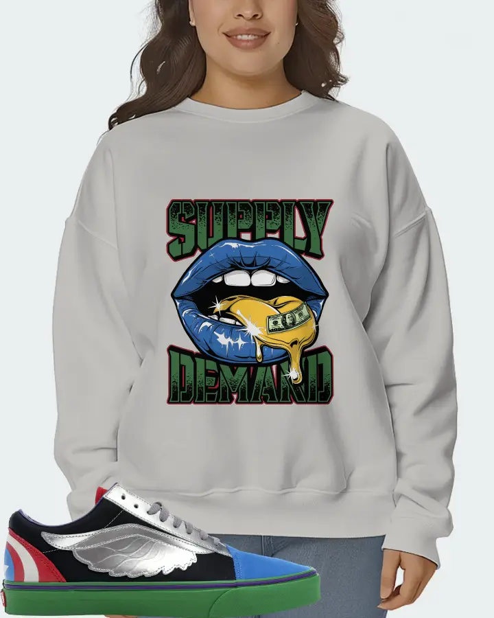 Vans Old Skool Sneaker Matching Grey Sweatshirt (Supply Demand) - View 7