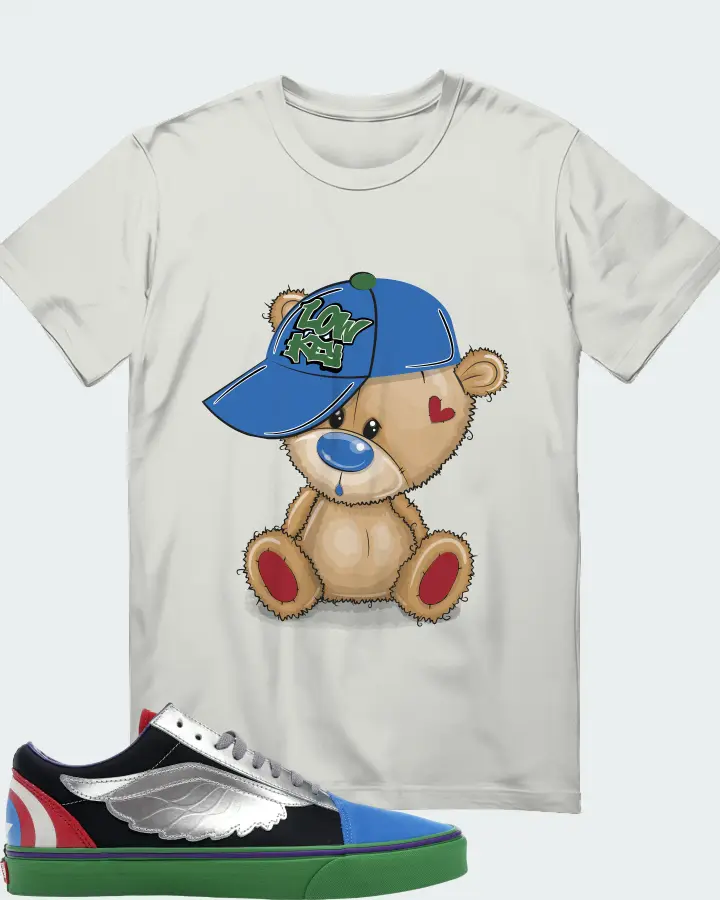 Vans Old Skool Sneaker Matching Silver T-Shirt - LOW KEY BEAR