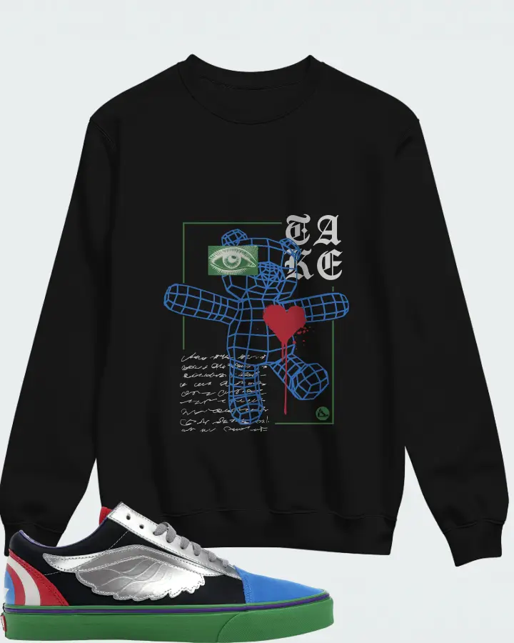 Sweatshirt in Black