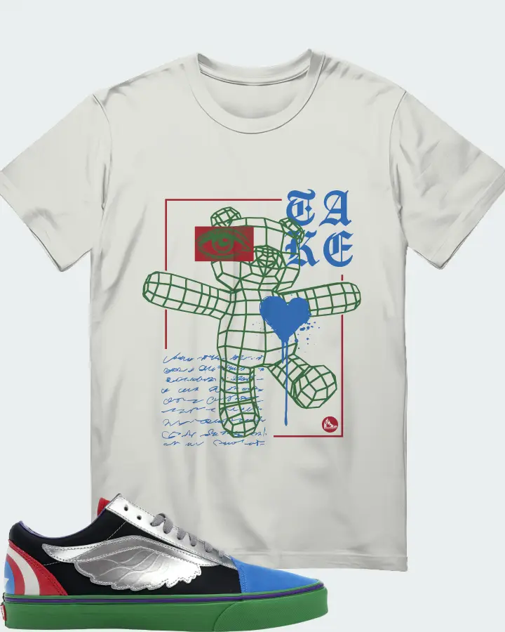 Vans Old Skool Sneaker Matching Silver T-Shirt (TAKE) - View 1