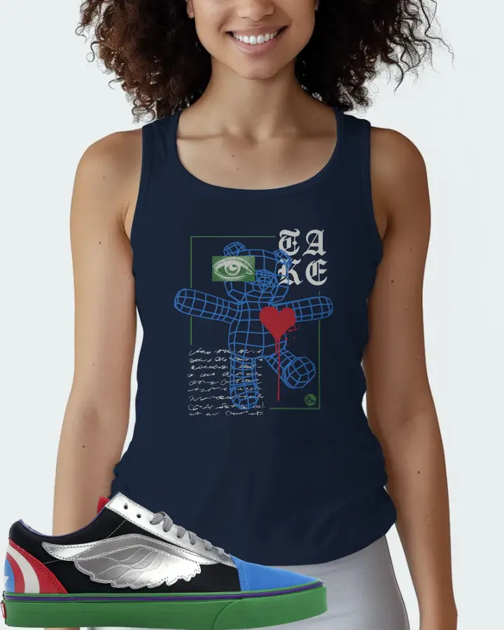 Vans Old Skool Sneaker Matching Navy Tank Top (TAKE) - View 3