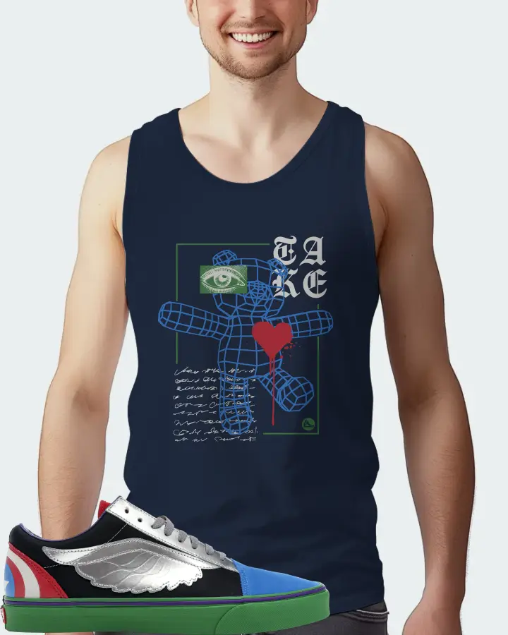 Vans Old Skool Sneaker Matching Navy Tank Top (TAKE) - View 4