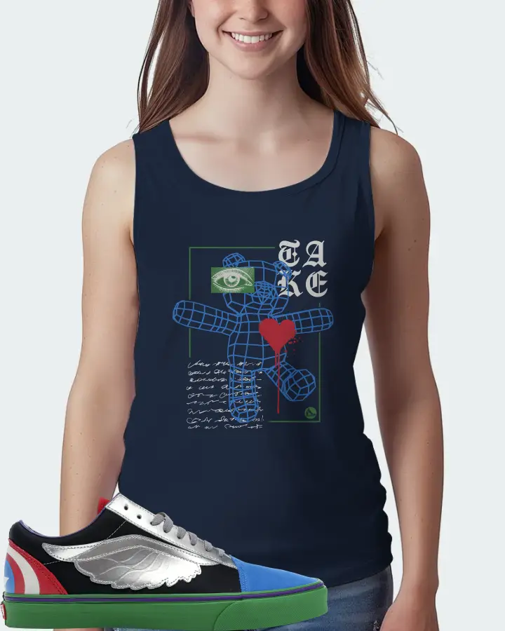 Vans Old Skool Sneaker Matching Navy Tank Top (TAKE) - View 5