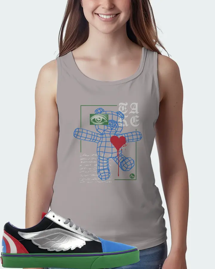 Vans Old Skool Sneaker Matching Grey Tank Top (TAKE) - View 5