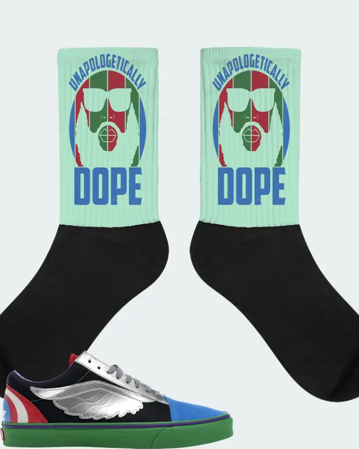 Vans Old Skool Sneaker Matching Mint Socks - UNAPOLOGETICALLY DOPE Man