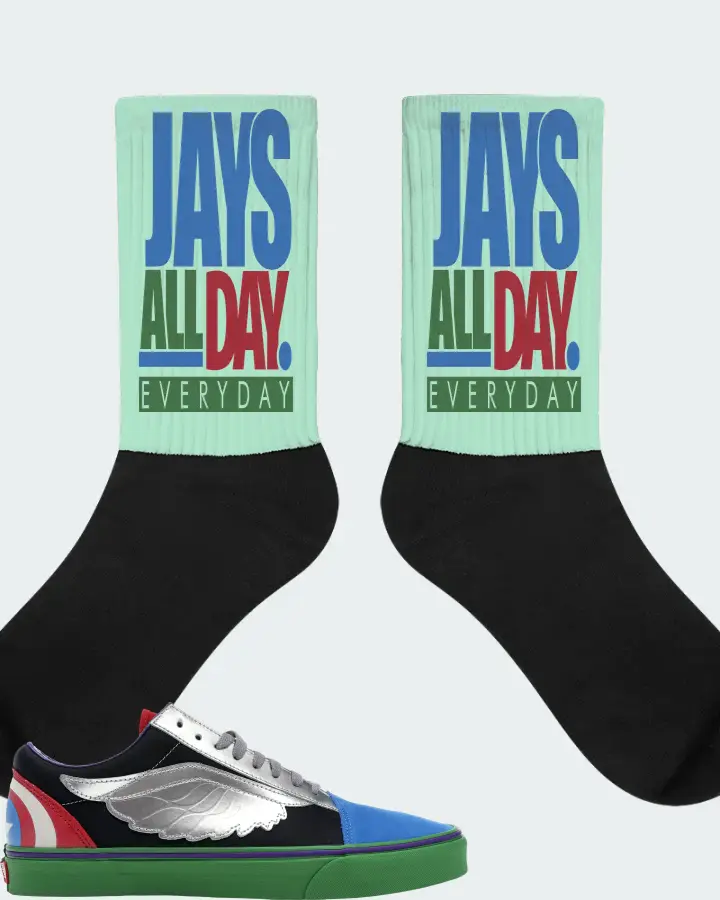 Vans Old Skool Sneaker Matching Mint Socks - Jays All Day