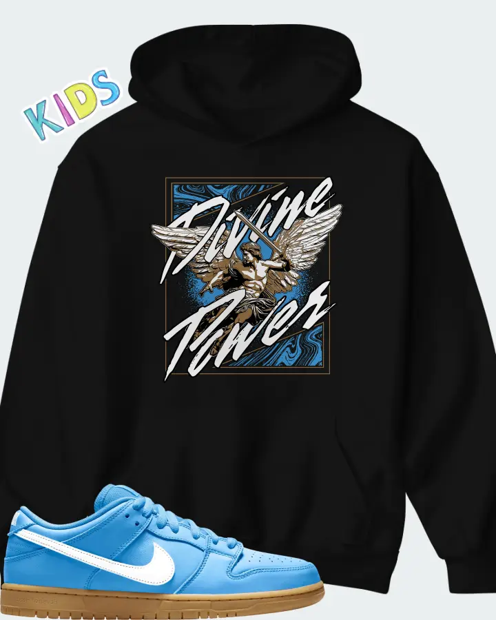Nike SB Dunk Low Pro University Blue Matching Kid's Hoodie