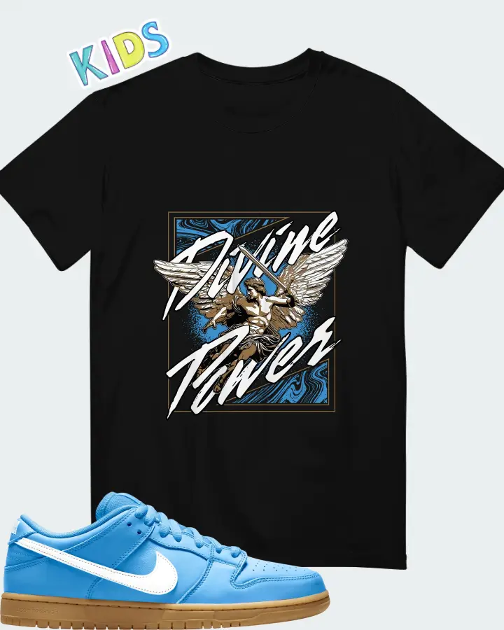 Nike SB Dunk Low Pro University Blue Matching Kid's T-Shirt