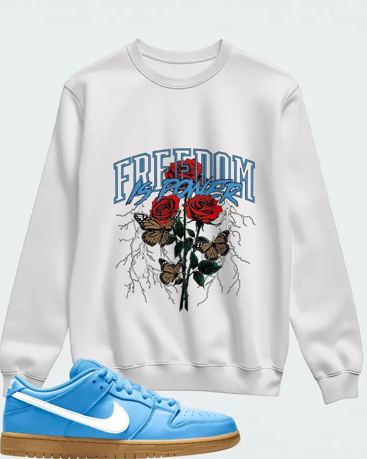 Nike SB Dunk Low Pro University Blue Matching Sweatshirt