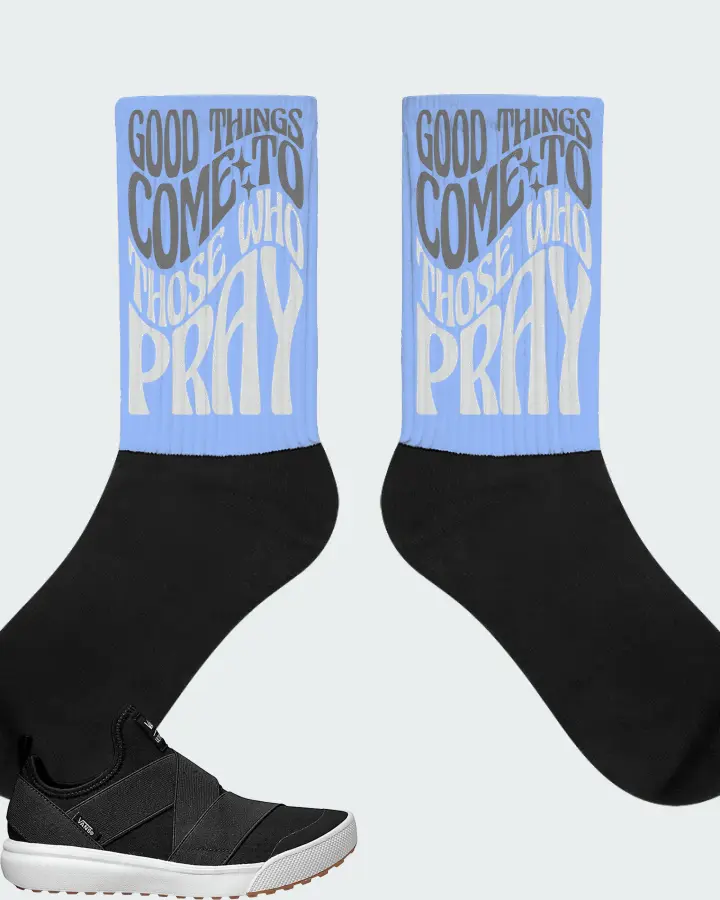 Vans UltraRange Gore Sneaker Matching Socks - Good Things Come To Those Who Pray