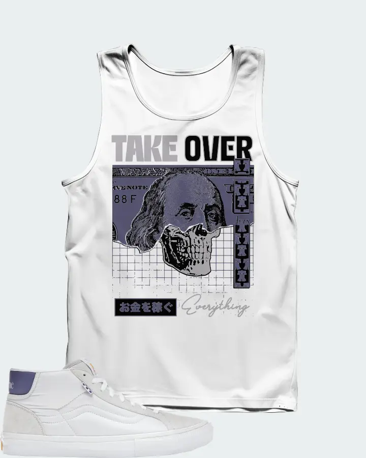 Vans Mid Skool Sneaker Matching White Tank Top - Take Over