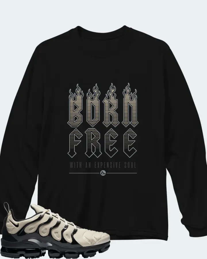 Nike Air VaporMax Plus Light Orewood Brown Matching Long Sleeve T-Shirt