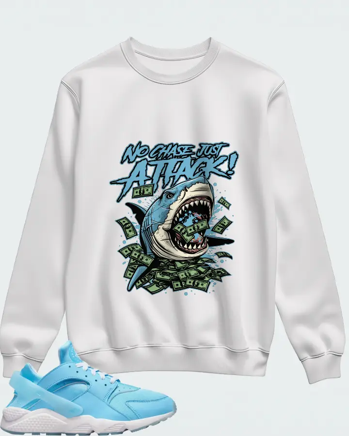 Nike Air Huarache University Blue Matching Sweatshirt