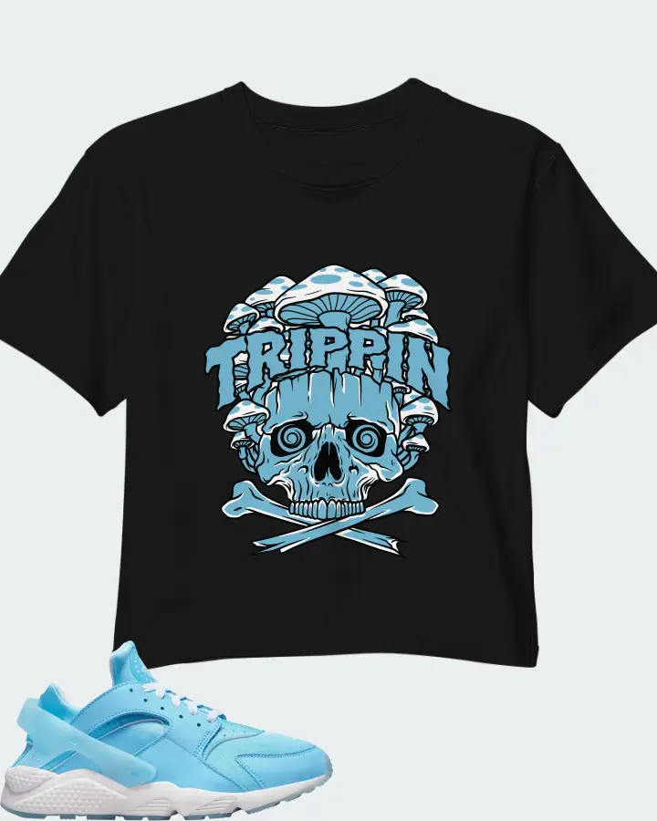 Nike Air Huarache University Blue Matching Crop Top