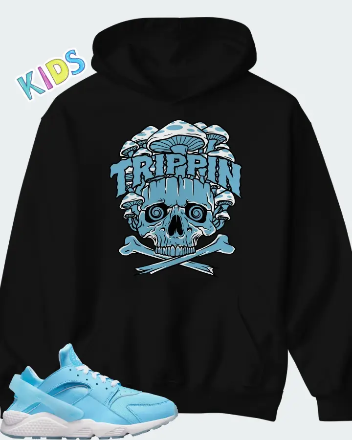 Nike Air Huarache University Blue Matching Kid's Hoodie