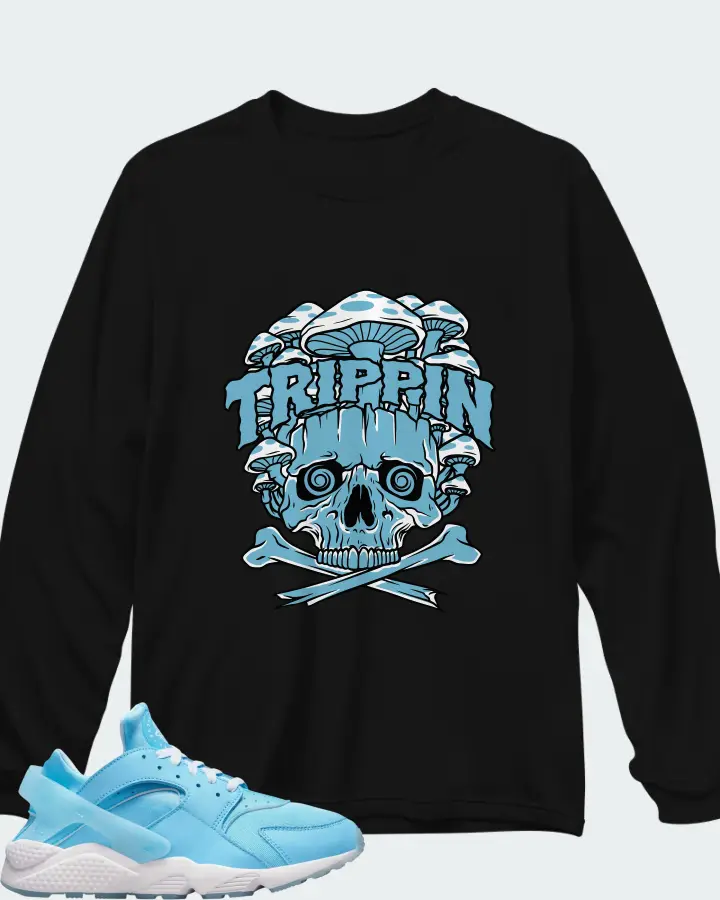 Nike Air Huarache University Blue Matching Long Sleeve T-Shirt