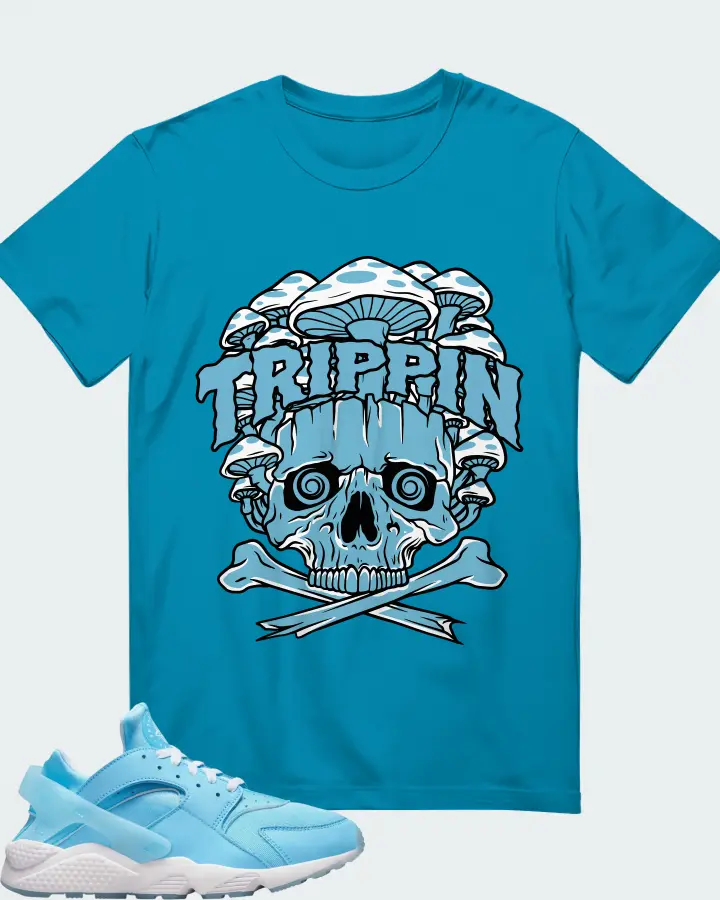Nike Air Huarache University Blue Matching T-Shirt