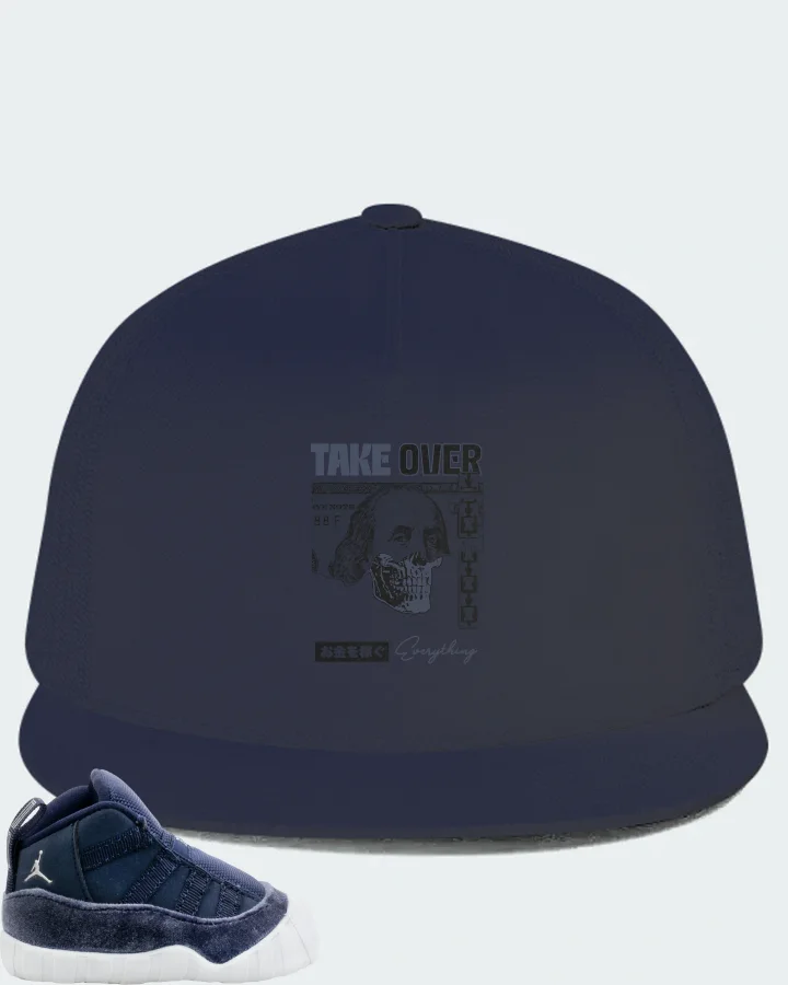 Jordan 11 Crib Bootie Sneaker Matching Navy Hat - Take Over
