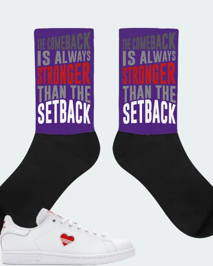 adidas Stan Smith  Sneaker Matching Purple Socks - The Comeback