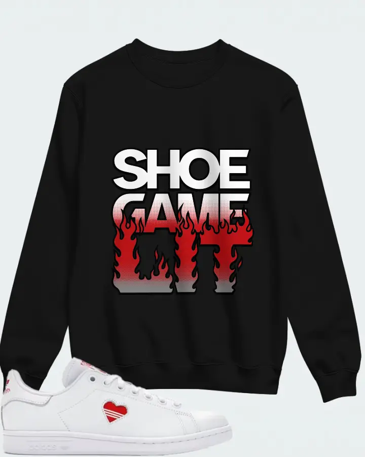 adidas Stan Smith Sneaker Matching Black Sweatshirt - Shoe Game Lit Refreshed