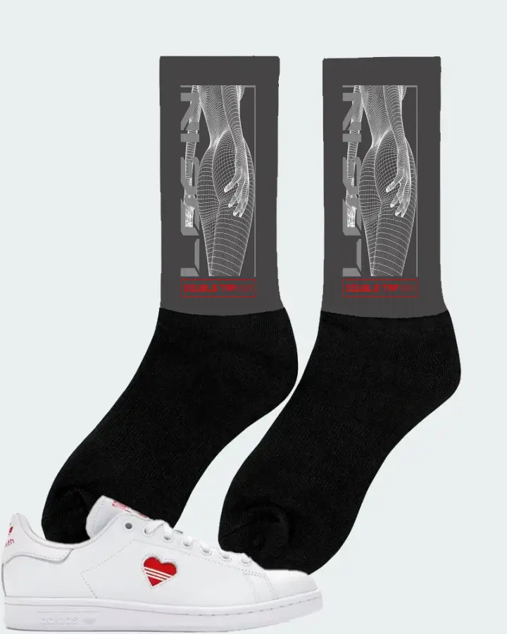 adidas Stan Smith Sneaker Matching Dark Grey Socks (LOGIN) - View 3