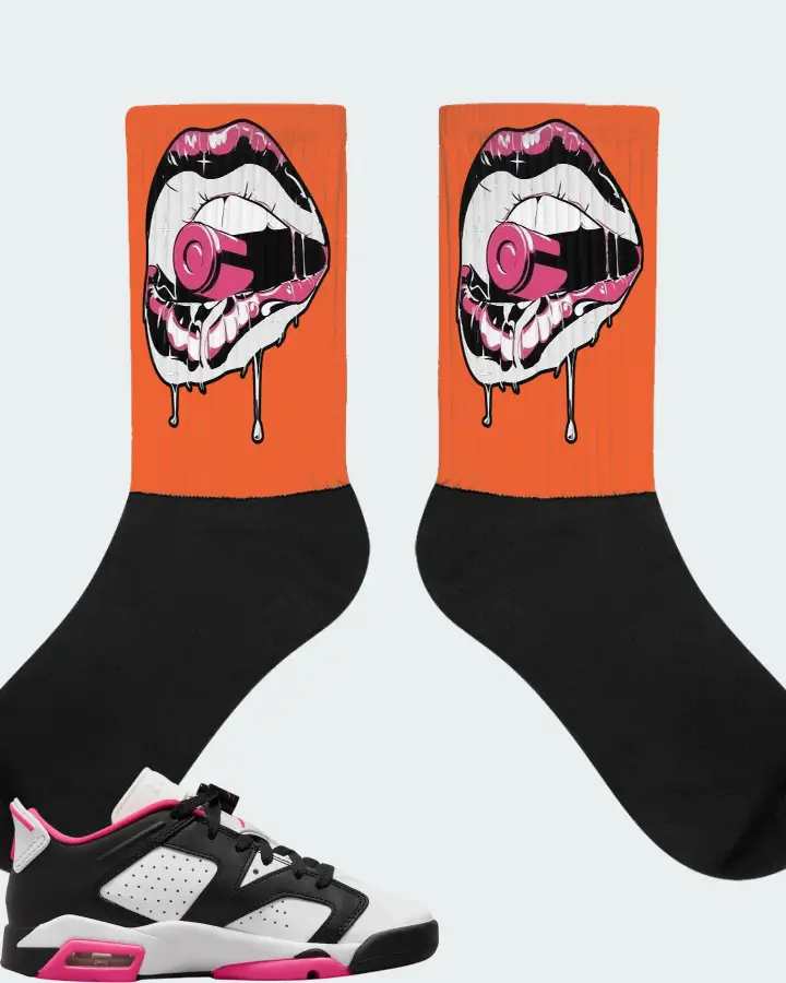 Jordan 6 Retro Low Sneaker Matching Orange Socks - Kiss of Death