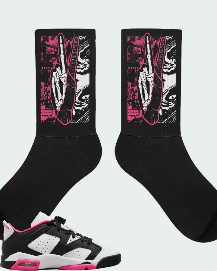 Jordan 6 Retro Low Sneaker Matching Black Socks - Peace of mind