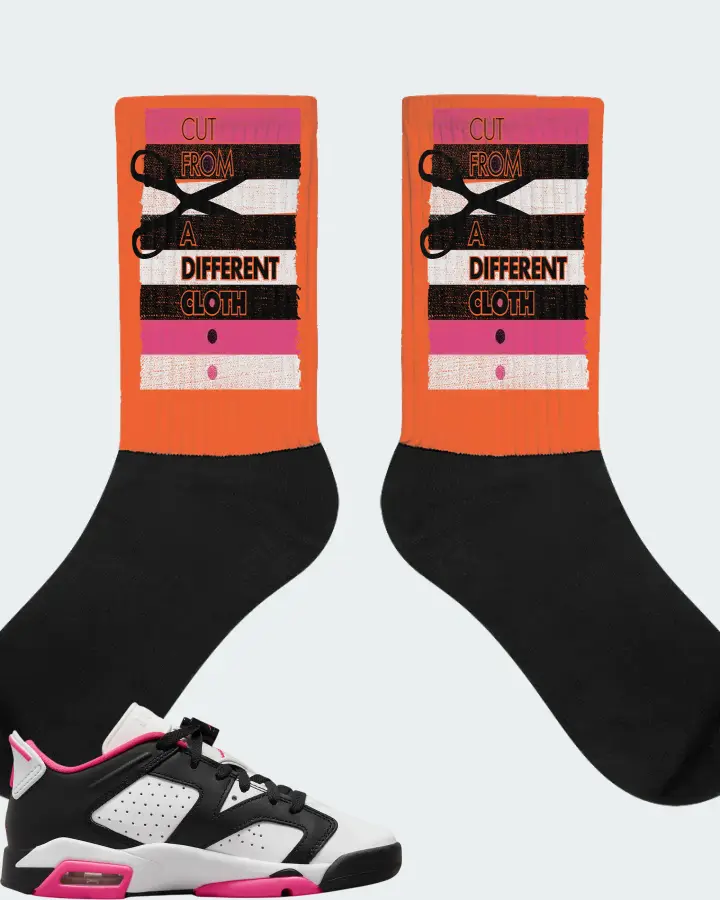 Jordan 6 Retro Low Sneaker Matching Orange Socks - Cut From a Different Cloth