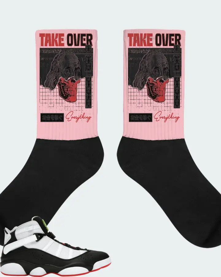 Jordan 6 Rings Sneaker Matching Pink Socks - Take Over