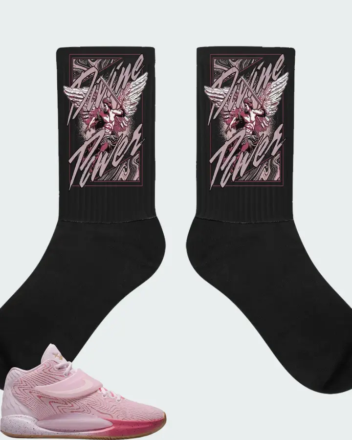 Nike KD 14 Sneaker Matching Black Socks (Divine Power) - View 1