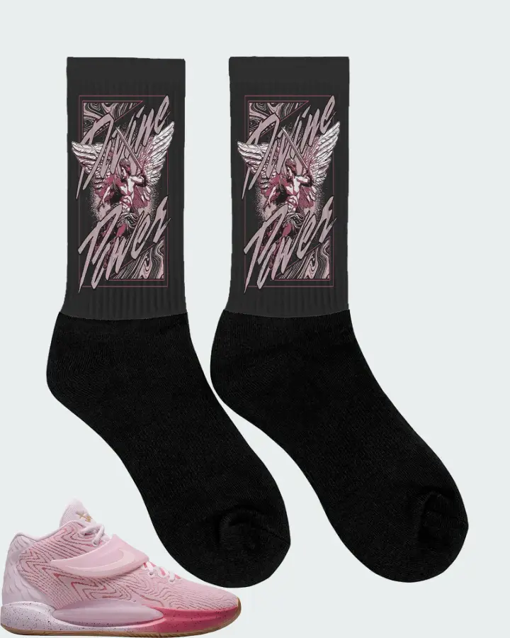 Nike KD 14 Sneaker Matching Black Socks (Divine Power) - View 2