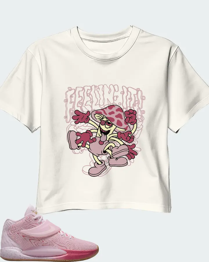 Nike KD 14 Sneaker Matching Ecru White Crop Top (Feeling It) - View 1