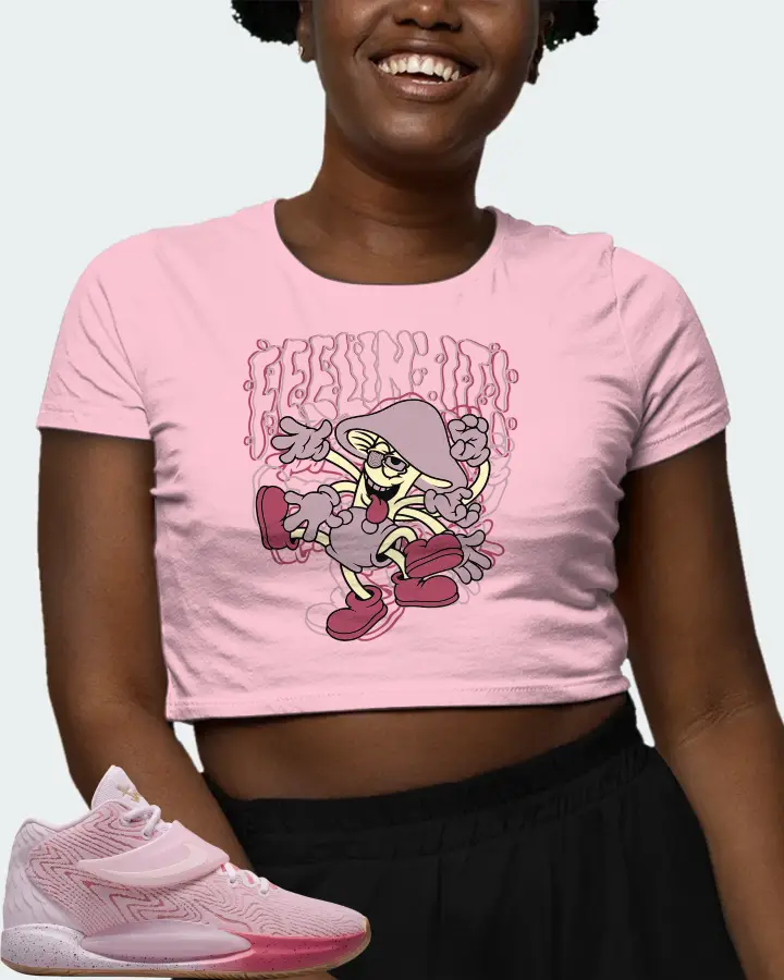 Nike KD 14 Sneaker Matching Pink Crop Top (Feeling It) - View 3