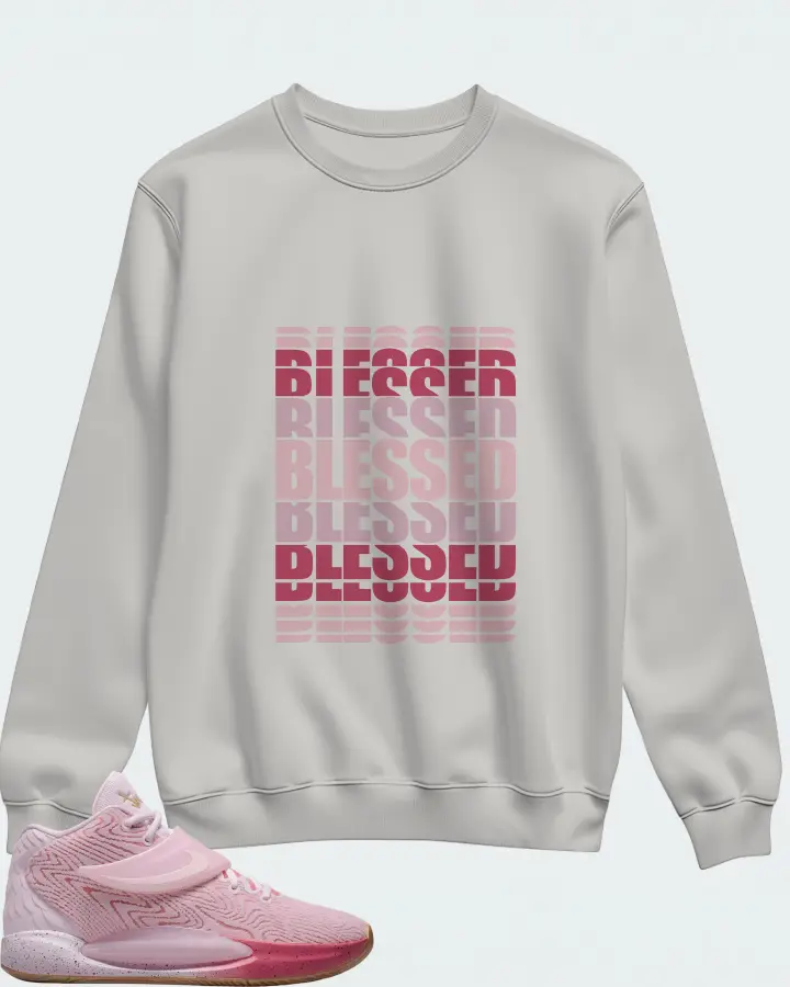 Nike KD 14 Sneaker Matching Grey Sweatshirt - BLESSED Many Times