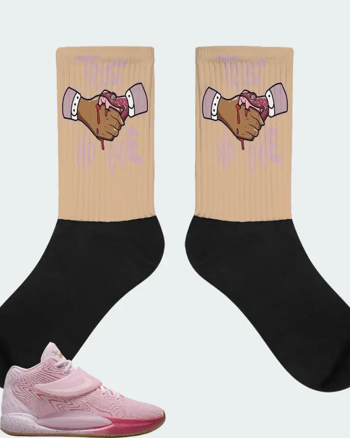 Nike KD 14 Sneaker Matching Cream Socks - Trust No One