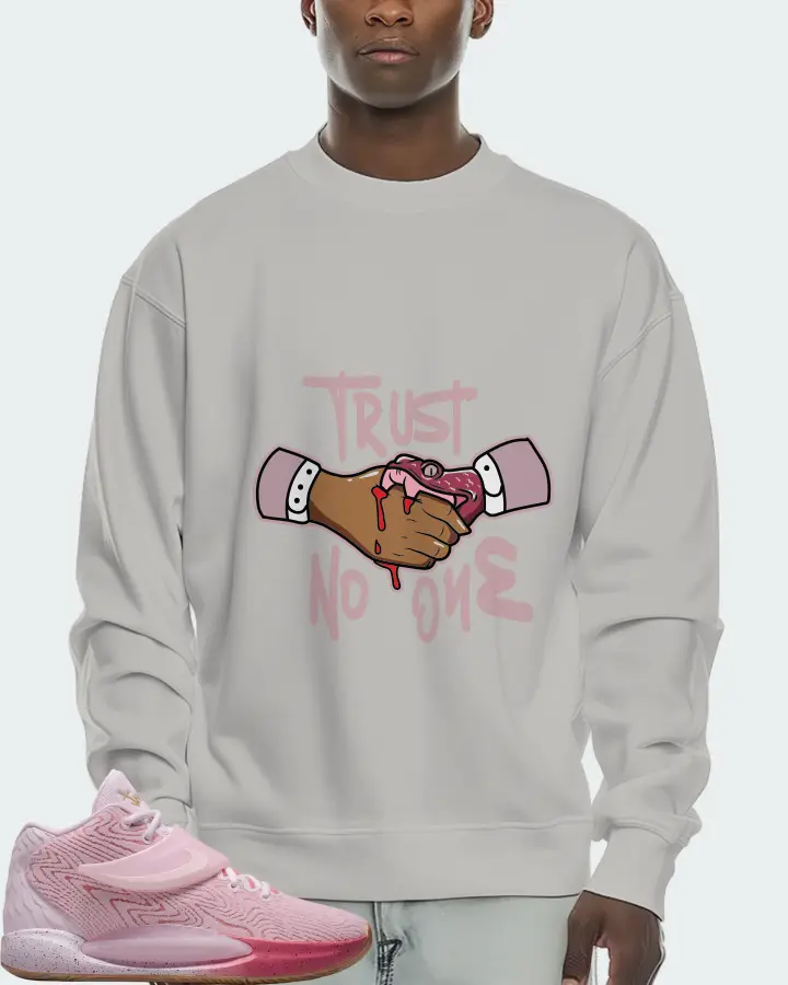 Nike KD 14 Sneaker Matching Grey Sweatshirt (Trust No One) - View 2