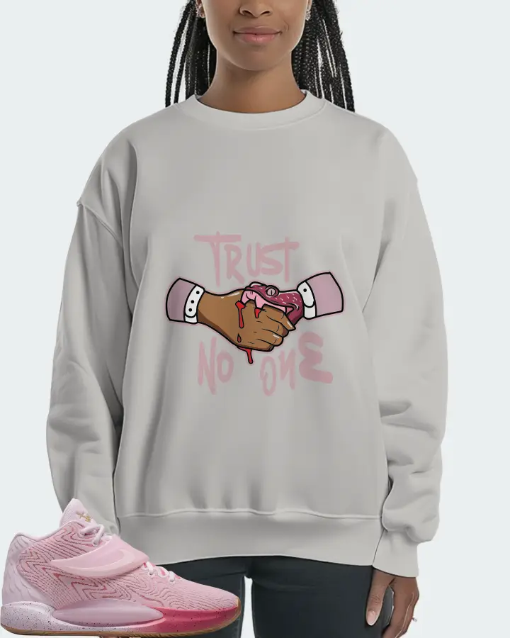 Nike KD 14 Sneaker Matching Grey Sweatshirt (Trust No One) - View 3