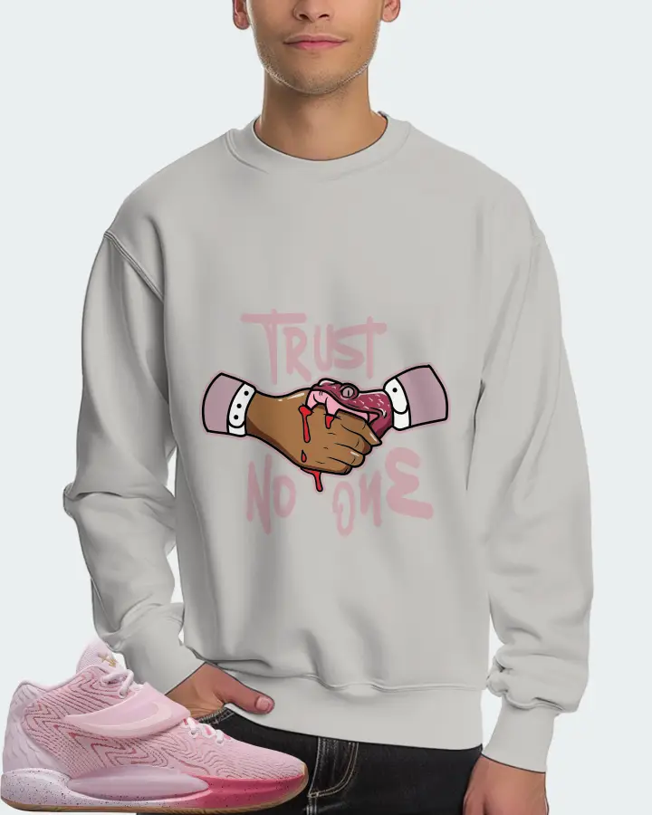 Nike KD 14 Sneaker Matching Grey Sweatshirt (Trust No One) - View 4