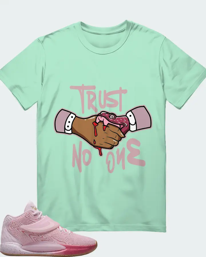 Nike KD 14 Sneaker Matching Mint T-Shirt - Trust No One
