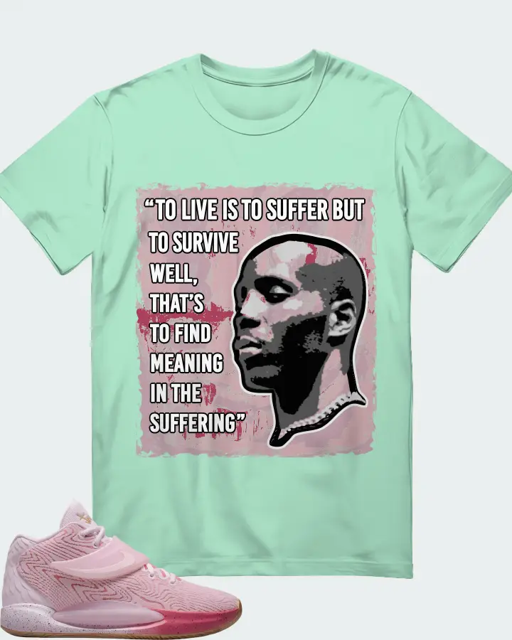 Nike KD 14 Sneaker Matching Mint T-Shirt - DMX Suffer Quote