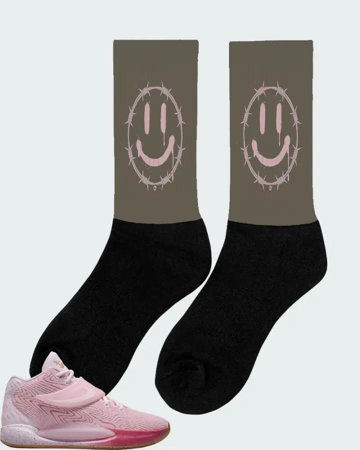 Nike KD 14 Sneaker Matching Army Green Socks (PROTECT) - View 3