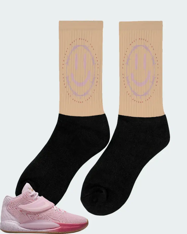 Nike KD 14 Sneaker Matching Cream Socks (PROTECT) - View 3