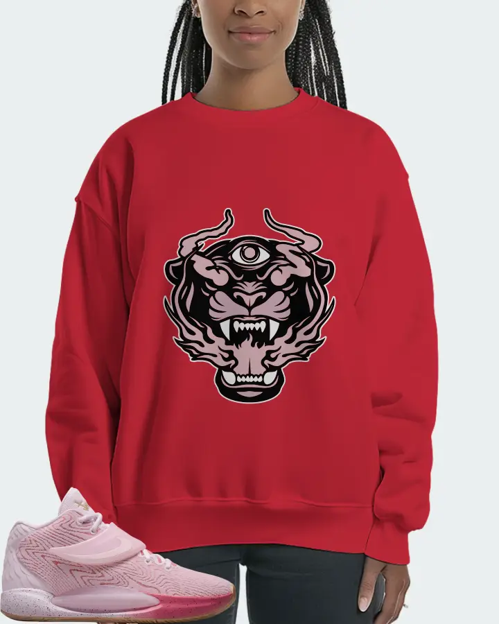 Nike KD 14 Sneaker Matching Red Sweatshirt (The Beast) - View 3